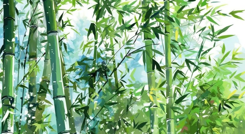 中国风水彩竹叶,插画/手绘图,插画/手绘图库,插画/手绘图下载,插画/手绘